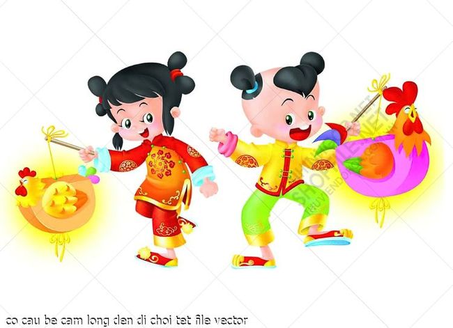 co cau be cam long den di choi tet file vector